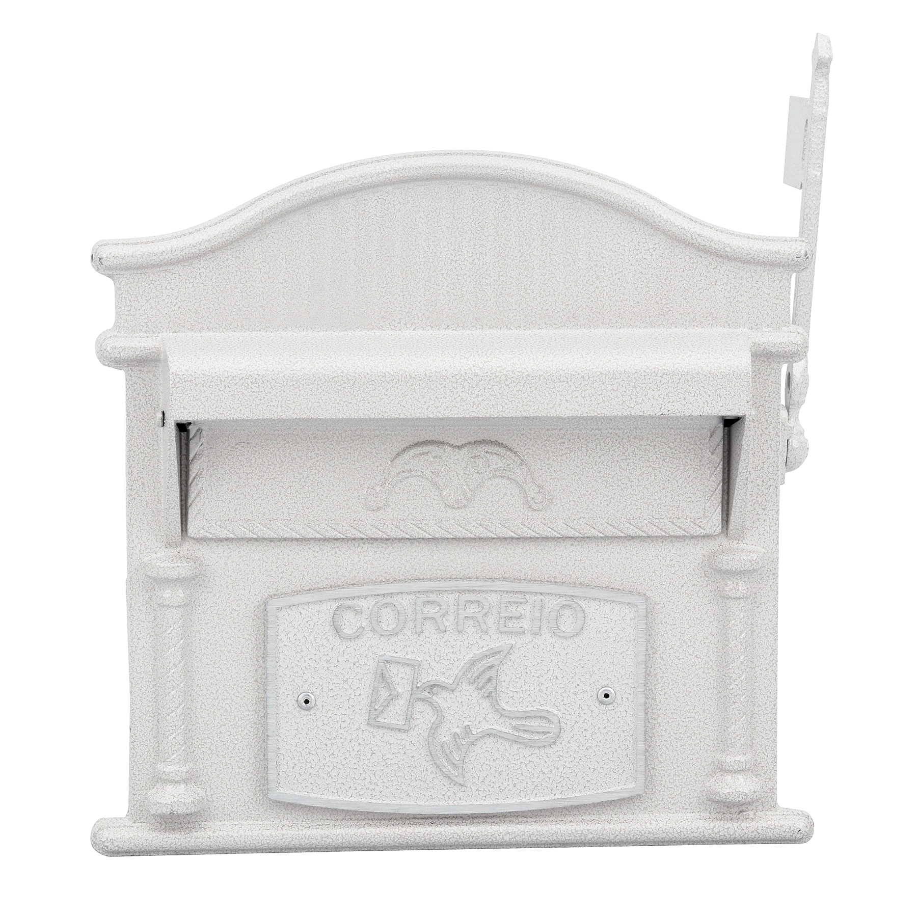 Caixa de Correio para Jardim Alumínio Branco 25,5x27,5x36cm