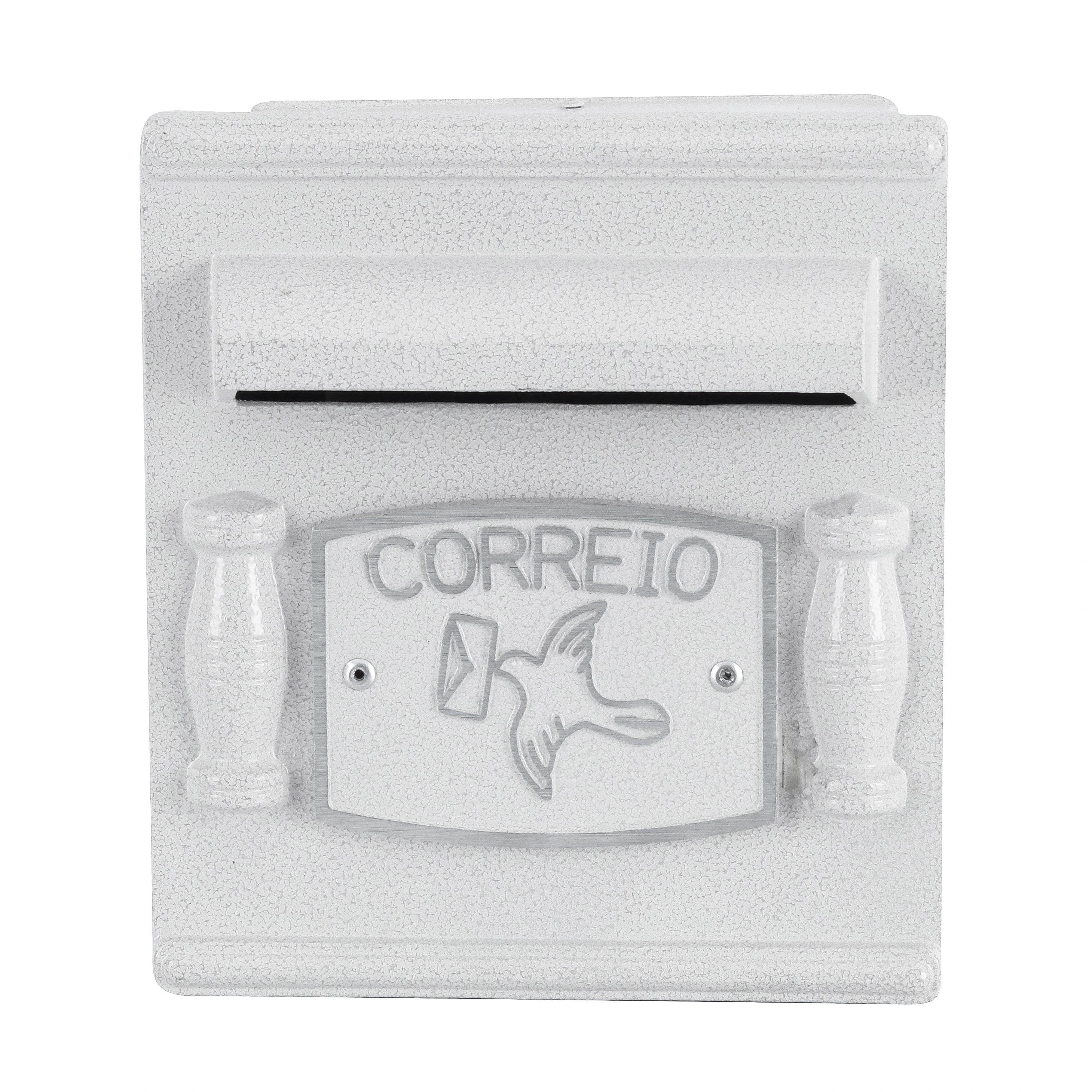 Caixa de Correio para Grade e Muro Alumínio Prata 22x20x18cm