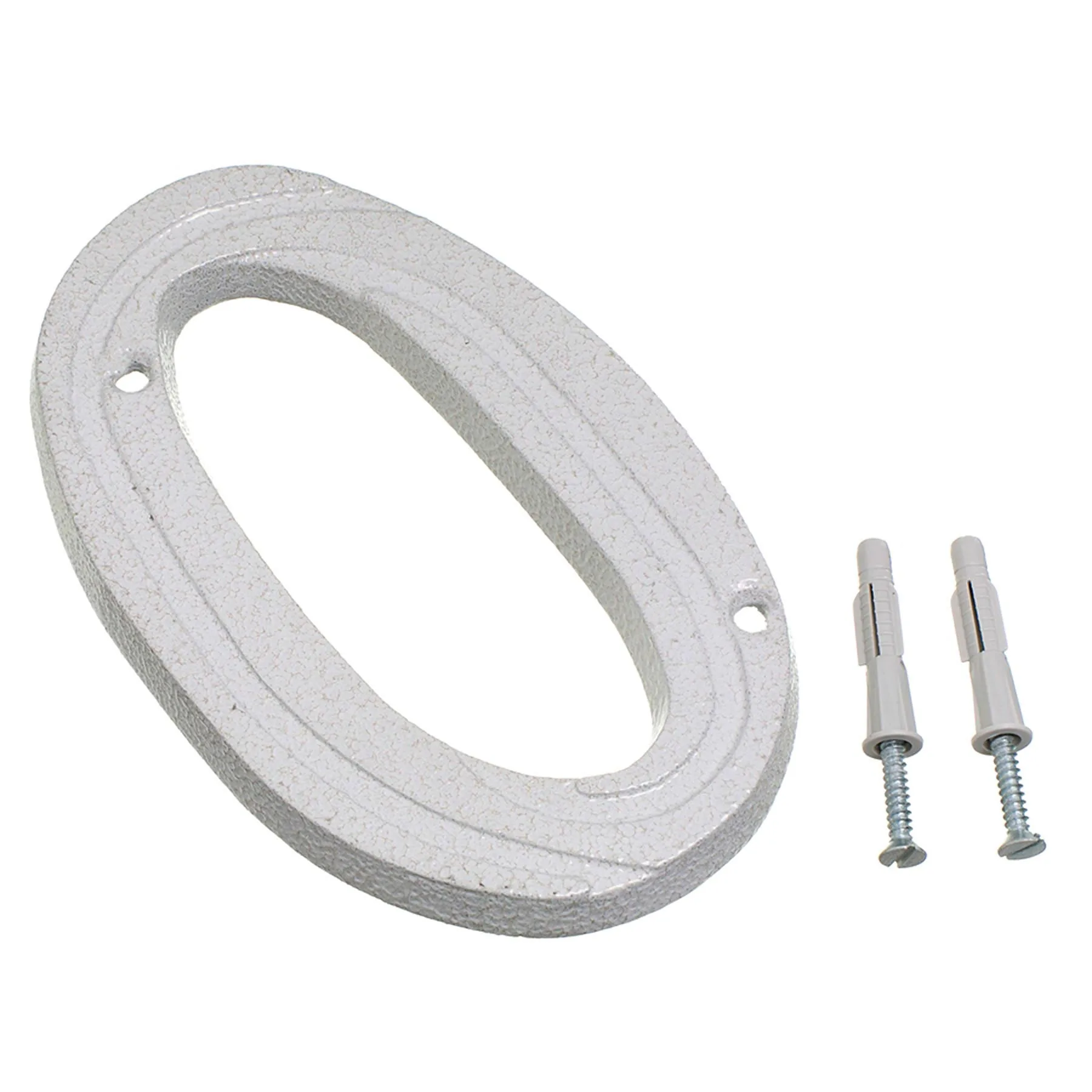 Número Casa "0" 16cm Parafusar Alumínio Branco