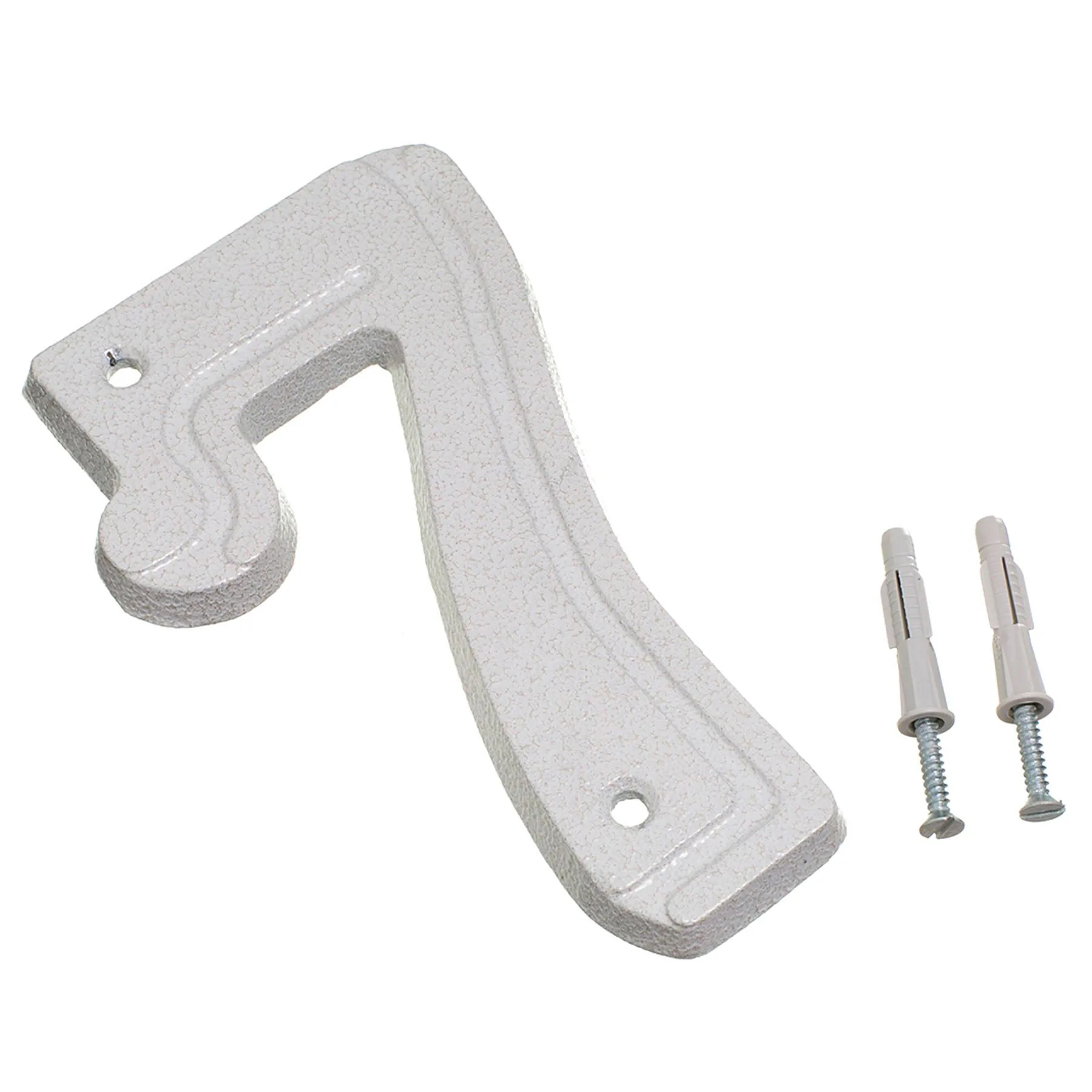 Número Casa "7" 16cm Parafusar Alumínio Branco