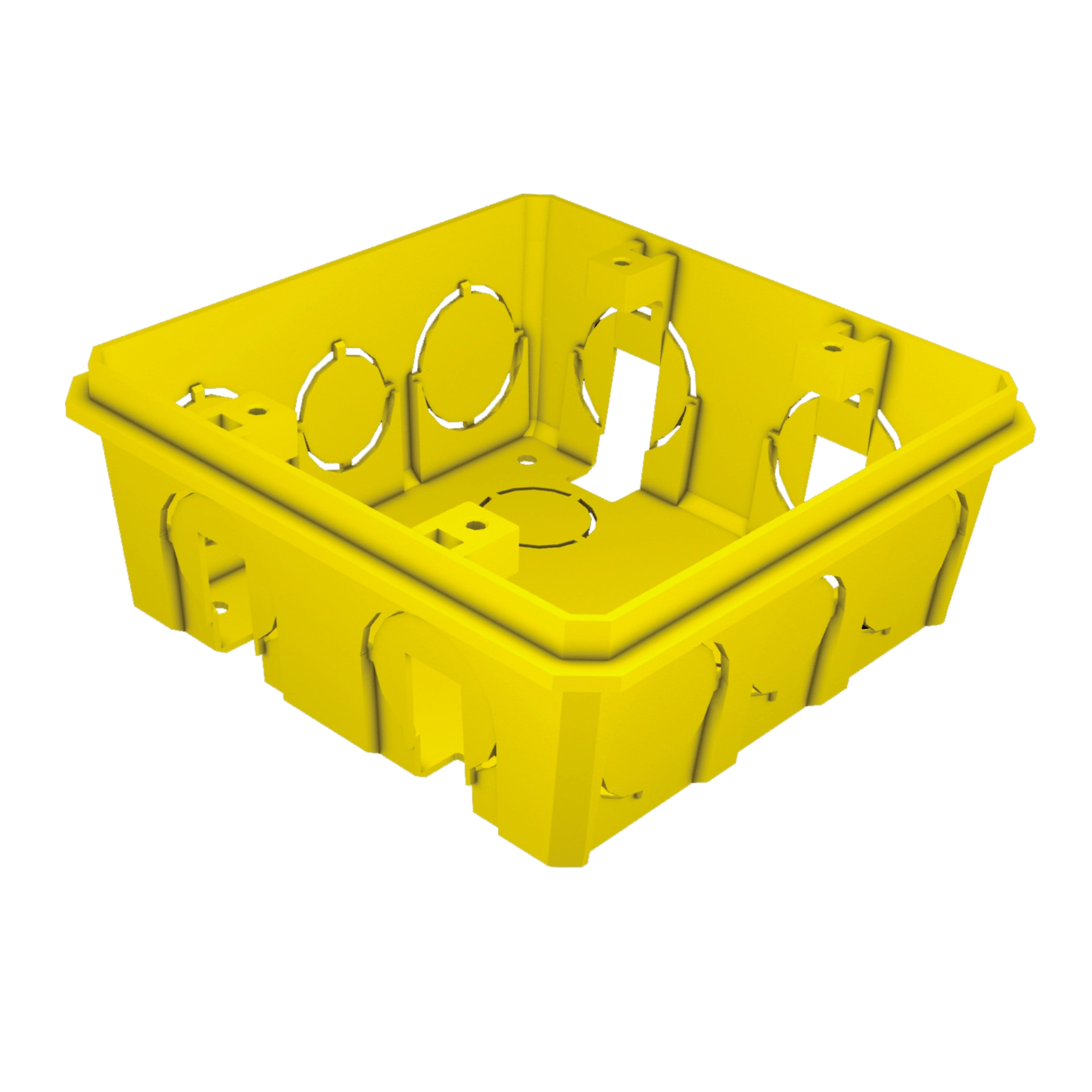 Caixa de Luz 4x4 Quadrada Amarela Romazi