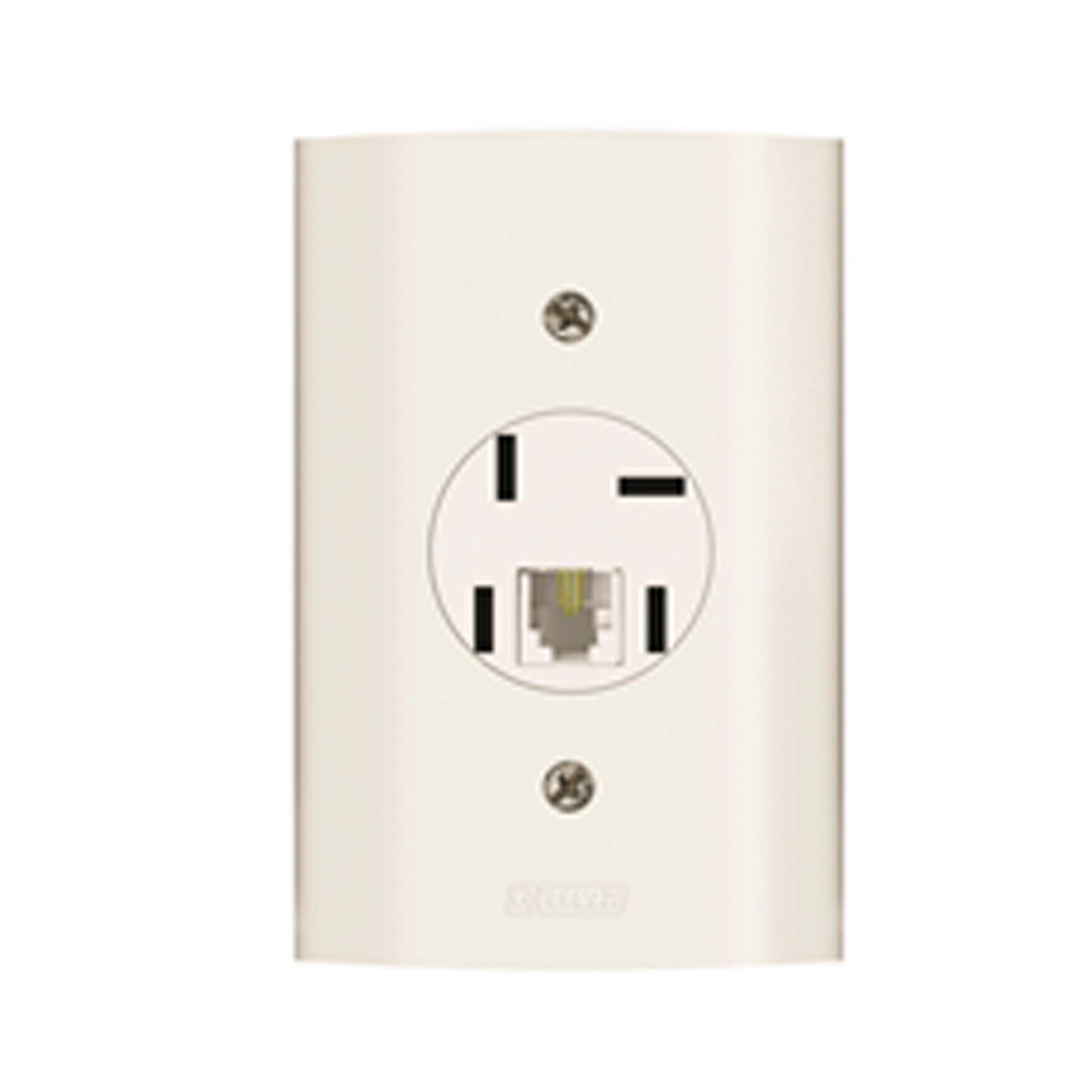 Conjunto de Tomada Telefonia Branco Dunas Romazi