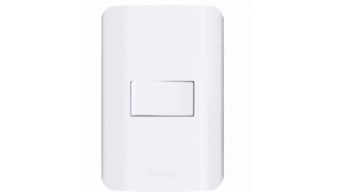 1 INTERRUPTOR MDL 10A SP PL 4X2 BRANCO LINHA CANOA 2612 ROMAZI