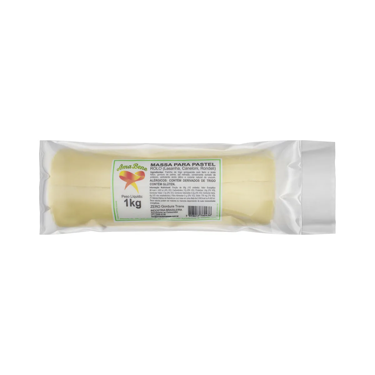 Massa Para Pastel Rolo Ama Bene Pacote 1kg