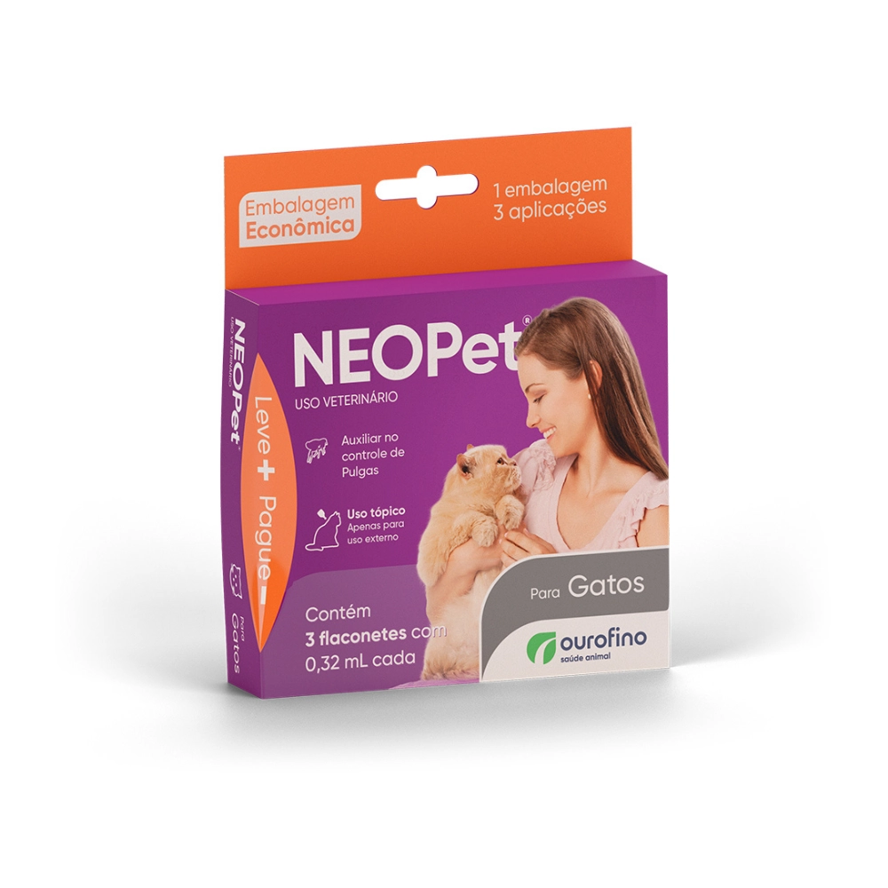 Neopet Gatos Até 8 Kg 0,32 Ml Com 3 Pipetas