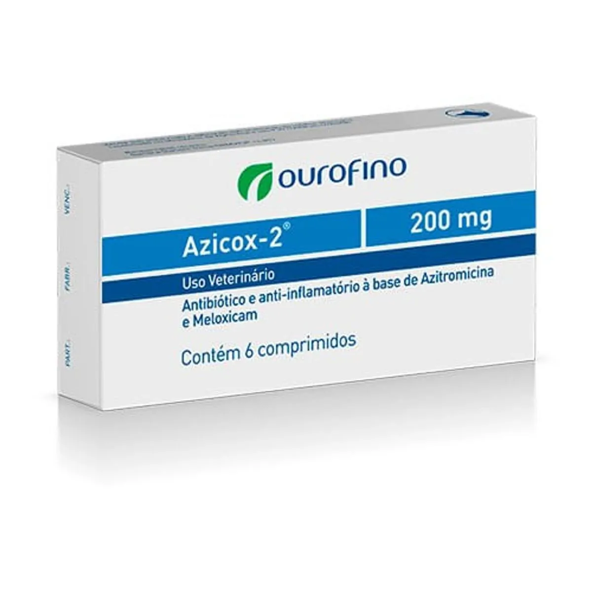 Azicox-2 com 6 Comp Ourofino 200 mg