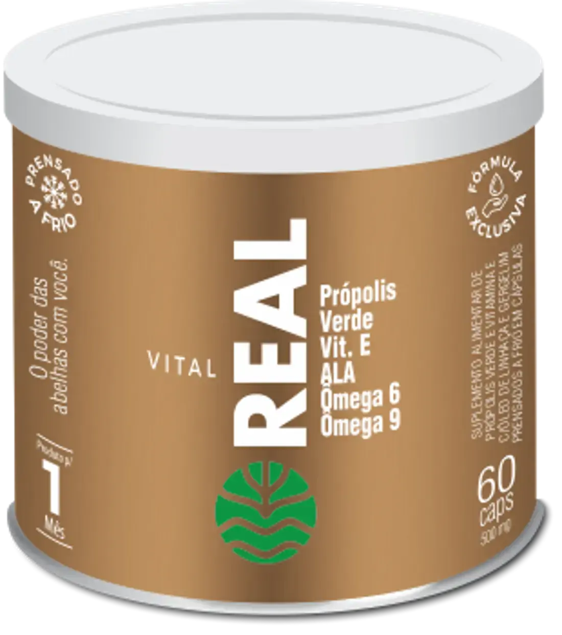 Vital Real óleos De Linhaça E Gergelim 60 Cápsulas De 500mg Vital âtman