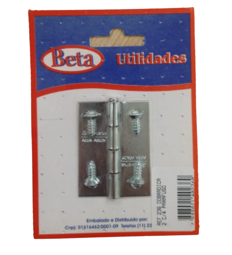 Ref236 Dobradica 2 C/8 Parafusos