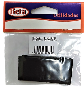 Feltro Quad.beta P/moveis 25x25mm C/4