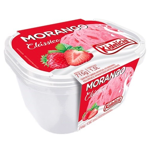 Sorvete Morango 1,5l Kidelicia