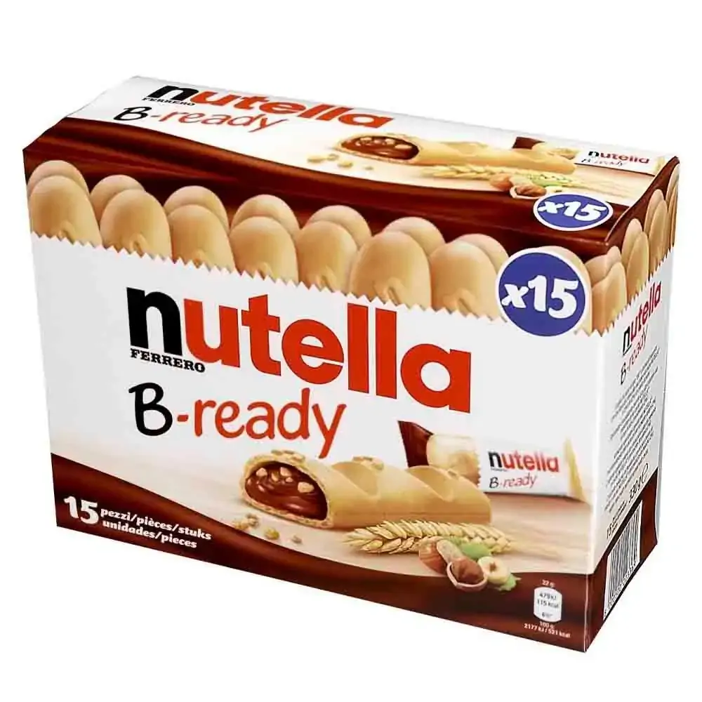 Nutella B-ready Biscoitos Wafer Com Creme Nutella Kit c/ 15