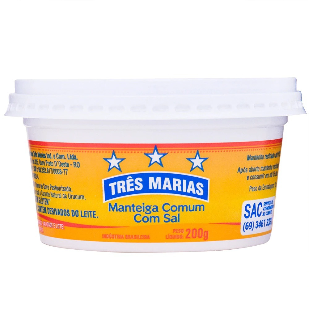 Manteiga Tres Marias 200g C/sal