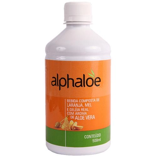 Suco De Babosa Com Laranja, Mel E Geleia Real 500ml Alphaloe