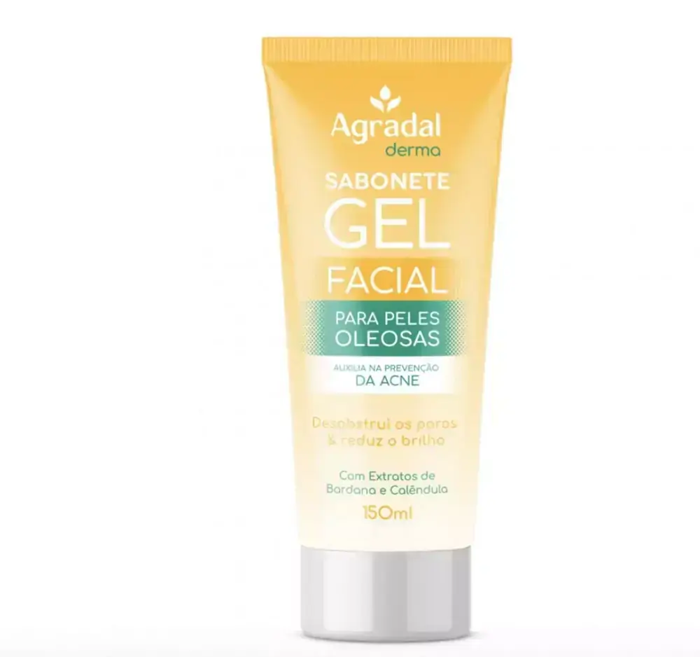 SABONETE GEL FACIAL AGRADAL DERMA PARA PELE OLEOSA ANTI-ACNE 150ML