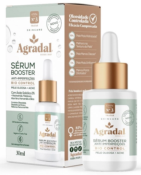 Serum Booster Facial Agradal 30ml Bio Control Antioleosidade