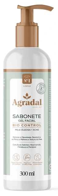 Sab Gel Facial Agradal 300ml Bio Control Pele Oleosa Acne