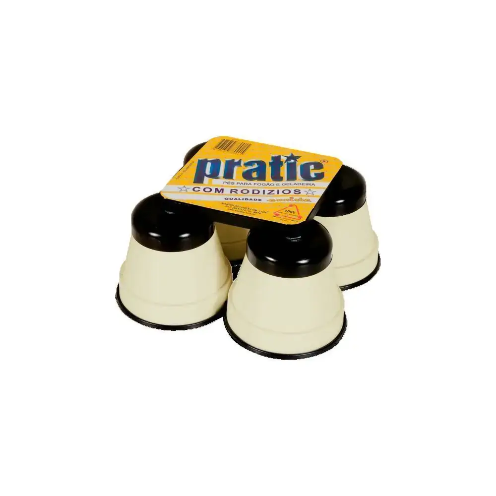 Pes P/ Fogao C/rodisio Pratic Red Bege