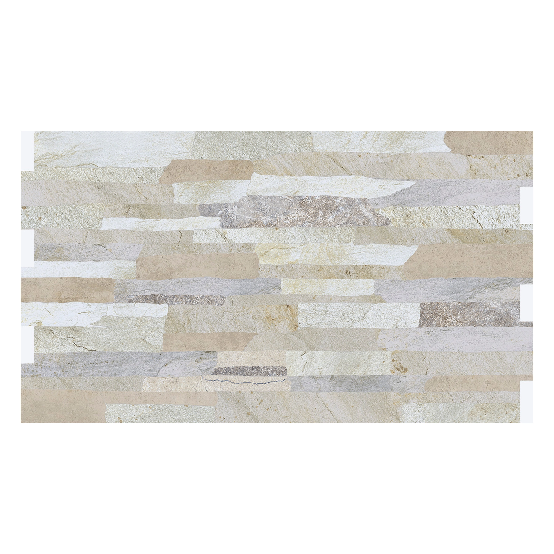 Revestimento de Parede Interno e Externo Pedra Acetinado 31x54cm Borda Arredondada Oasis Topazio Savane
