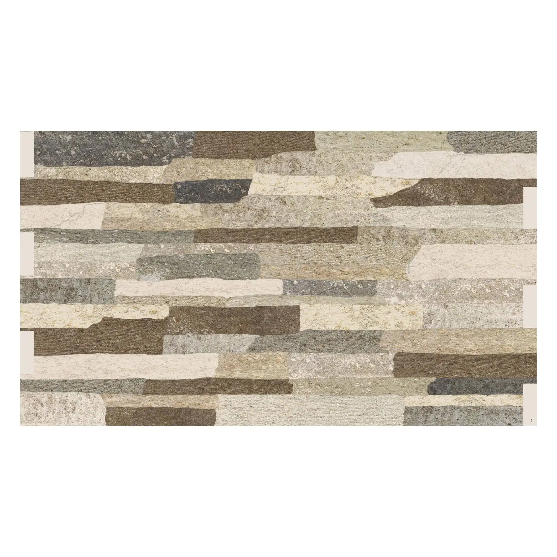 Revestimento de Parede Interno e Externo Pedra Acetinado 31x54cm Borda Arredondada Oasis Jaspe Savane