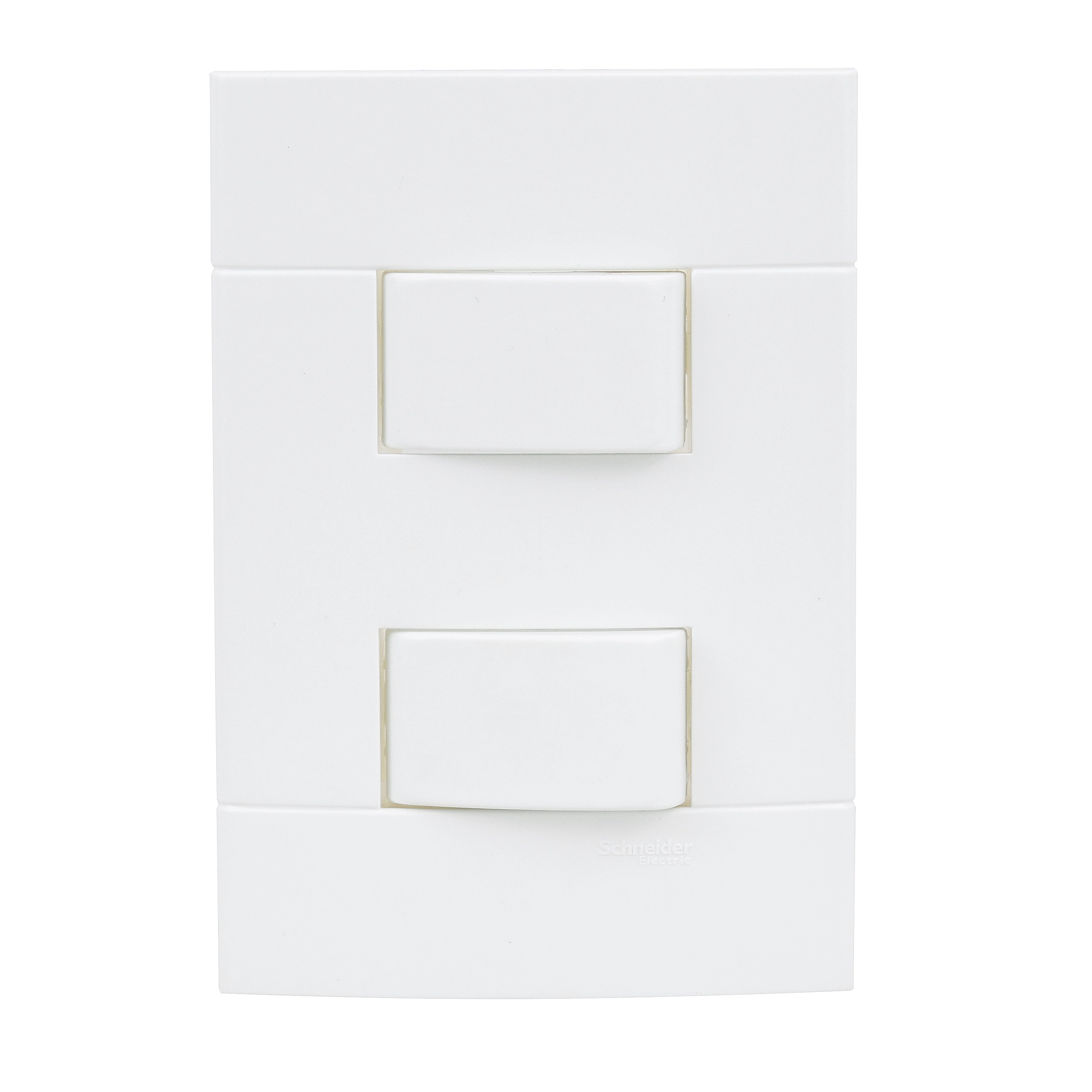 Conjunto Interruptor Duplo Simples 10A Branco Lunare Schneider