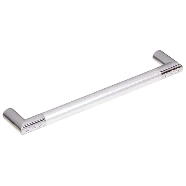Puxador para Móveis 160mm Zamac Cromado Acetinado Prata Bskf