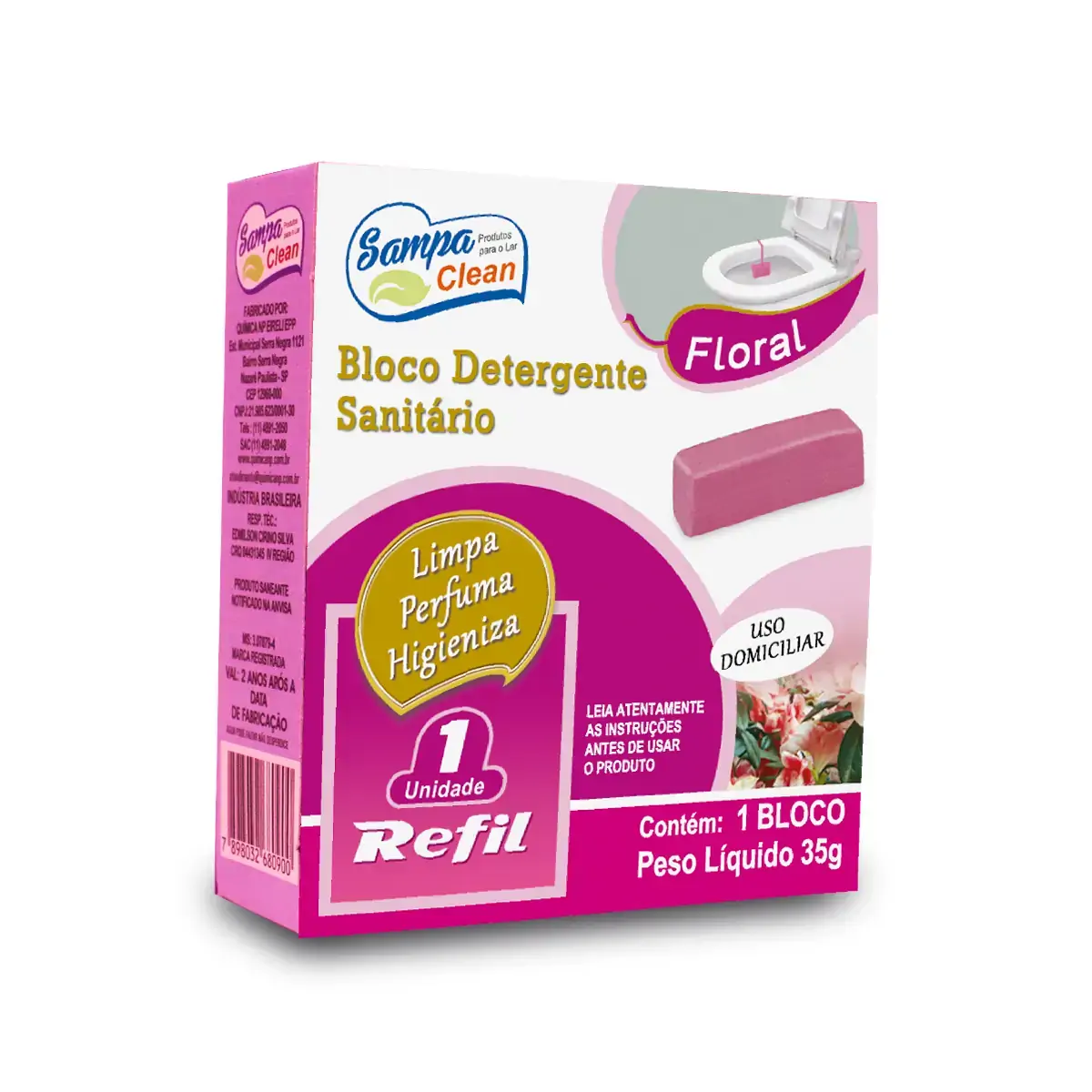 Bloco Sanit Dia A Dia 35gr C/refil Floral