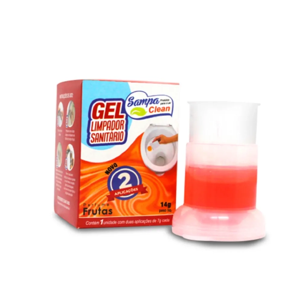 Gel Sanitario Sampa Clean 14g Adesivo Frutas