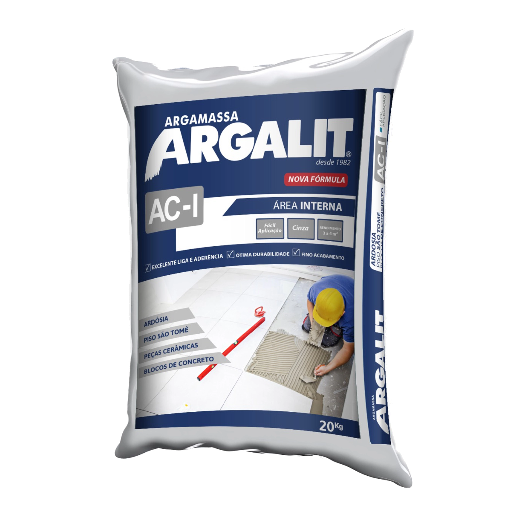 Argamassa ACI Interno 20kg Cinza Argalit