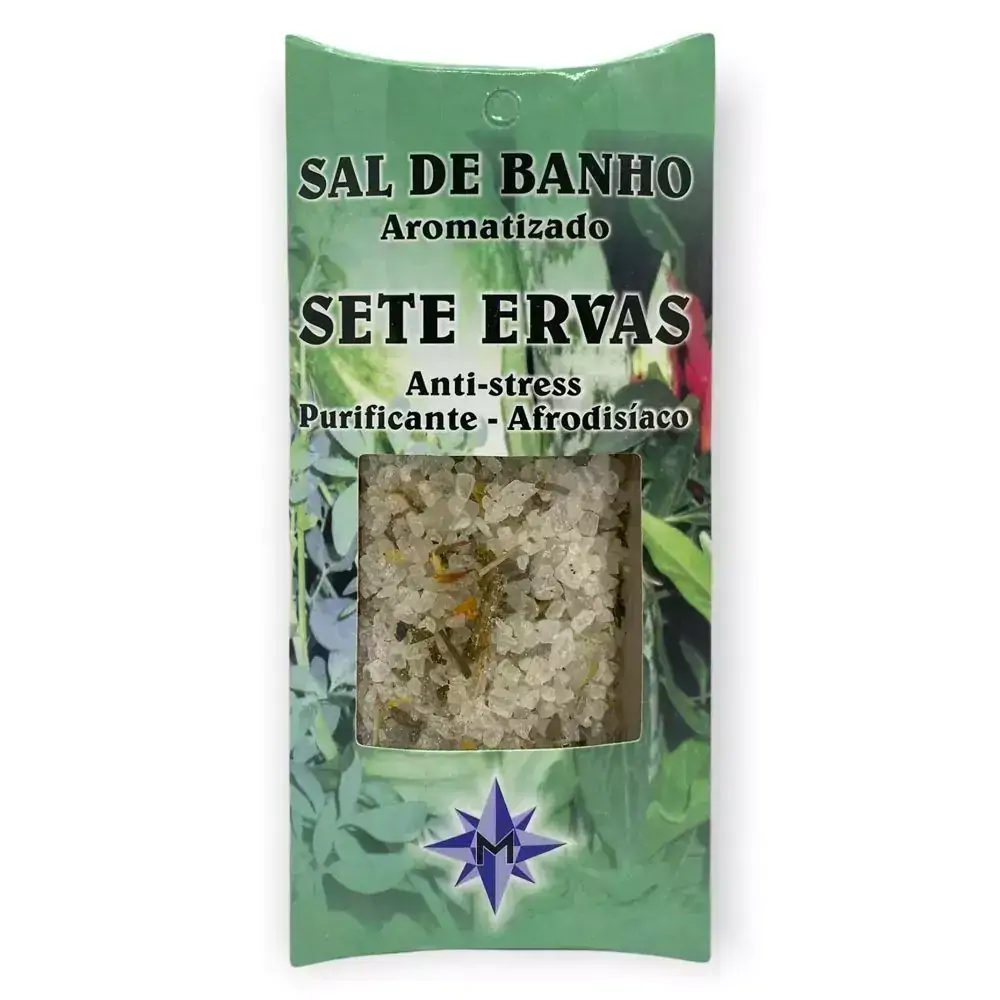 Sal de banho aromatizado sete ervas 100 g