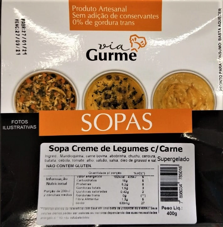 Sopa Cong V Gurme Creme Legumes C/carne