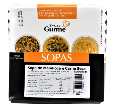 Sopa Mandioca Carne Seca 400gr