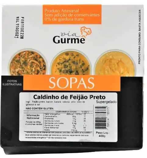 Sopa 400g Caldo Feijao Preto