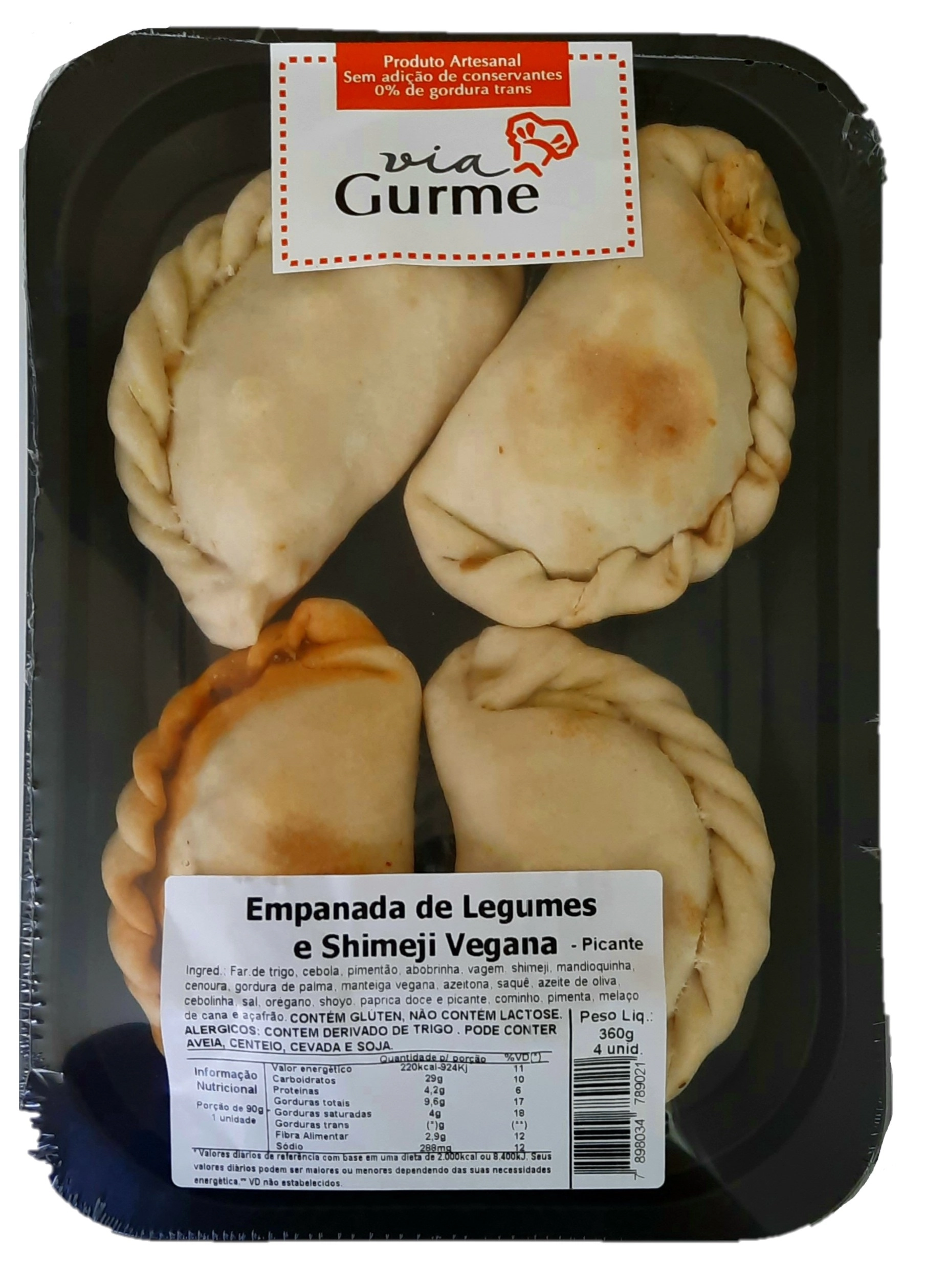 Empanada Legumes Vegana Via Gurme 360g