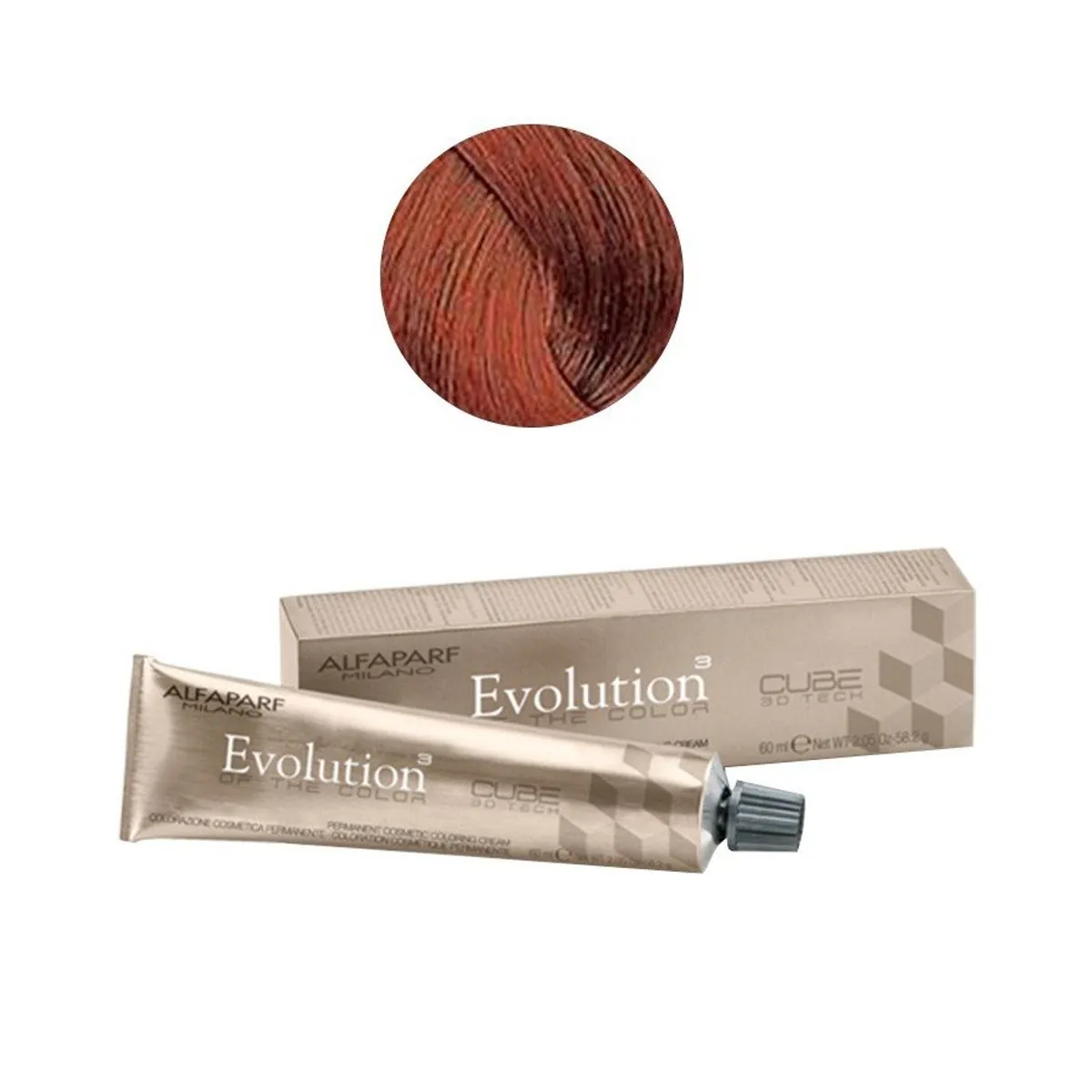 Tintura Creme Alfaparf Evolution Louro Médio Cobreado 7.4