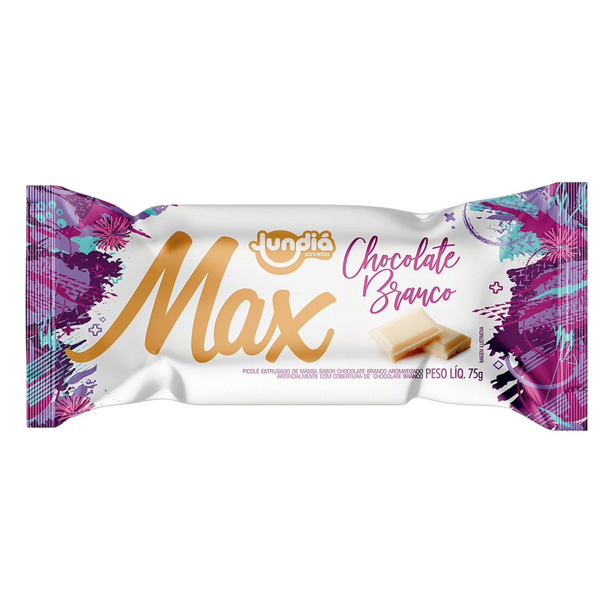 Picolé Chocolate Branco Jundiá Max Pacote 75g