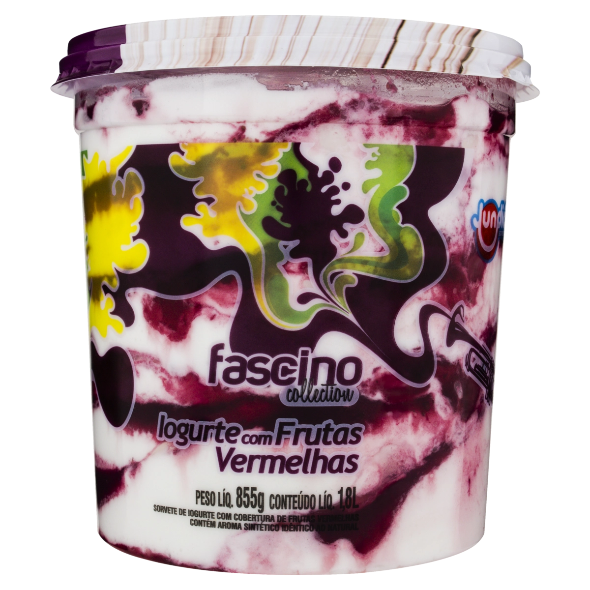 Sorvete Iogurte Com Frutas Vermelhas Jundiá Fascino Collection Pote 1,8l