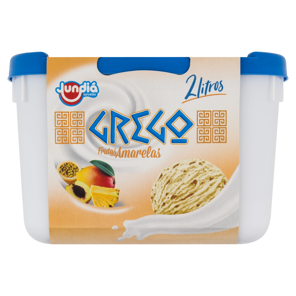 Sorvete Grego Frutas Amarelas Jundiá Pote 2l