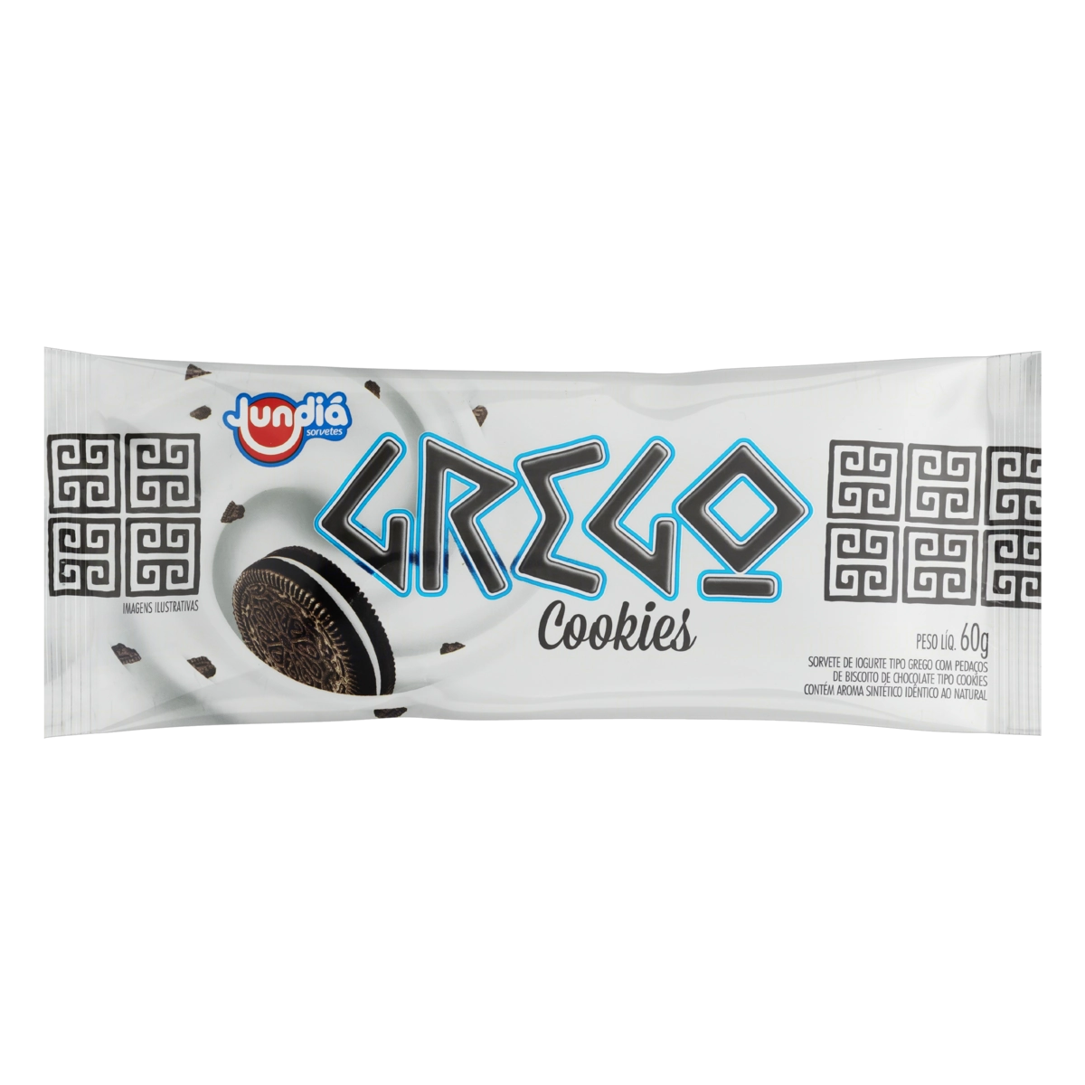 Sorvete Grego Cookies Jundiá Pacote 60g