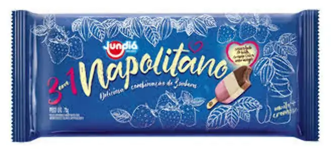 Picolé Napolitano Jundiá Pacote 60g