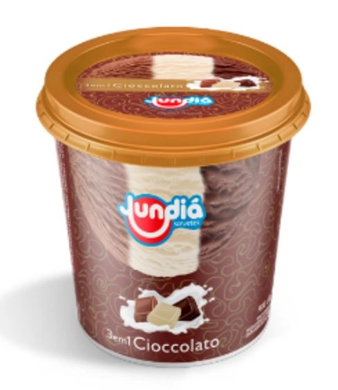 Sorvete Jundia 400ml Radical Tres Chocolates