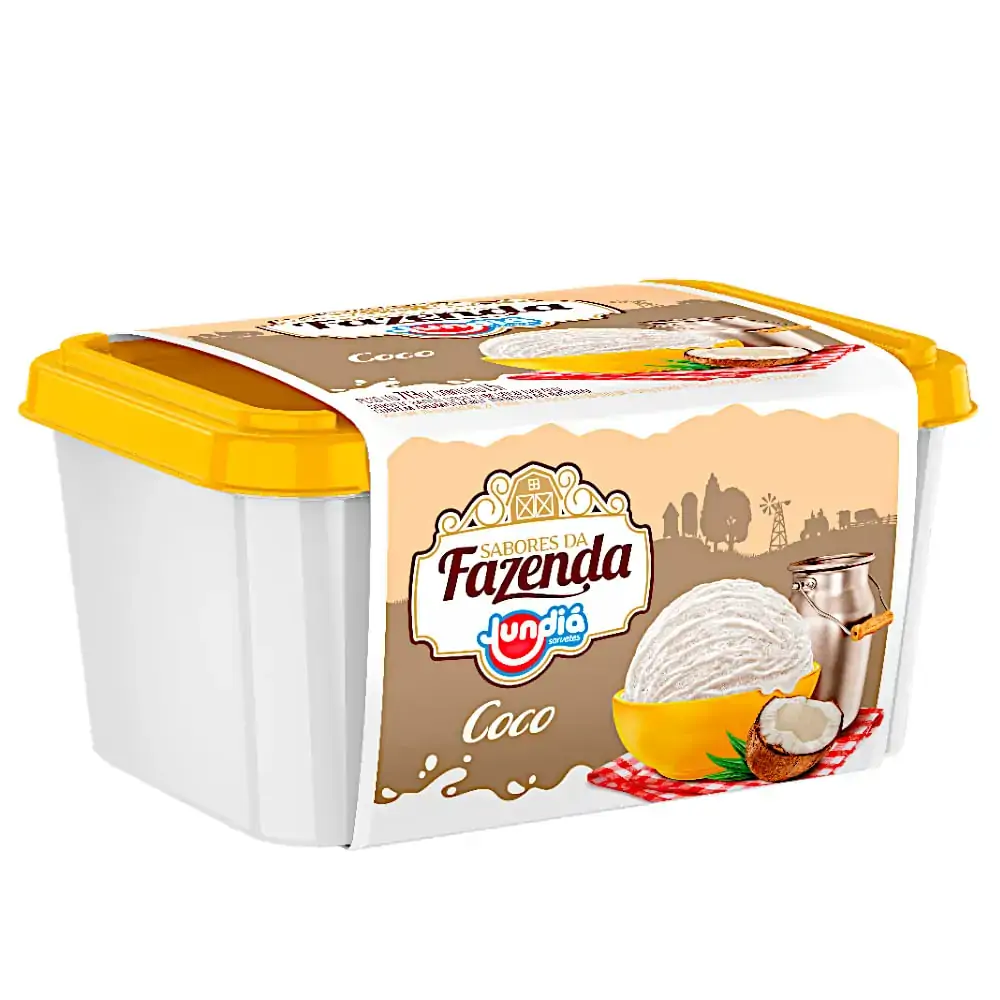 Sorvete Coco Jundiá Sabores Da Fazenda Pote 1,5l