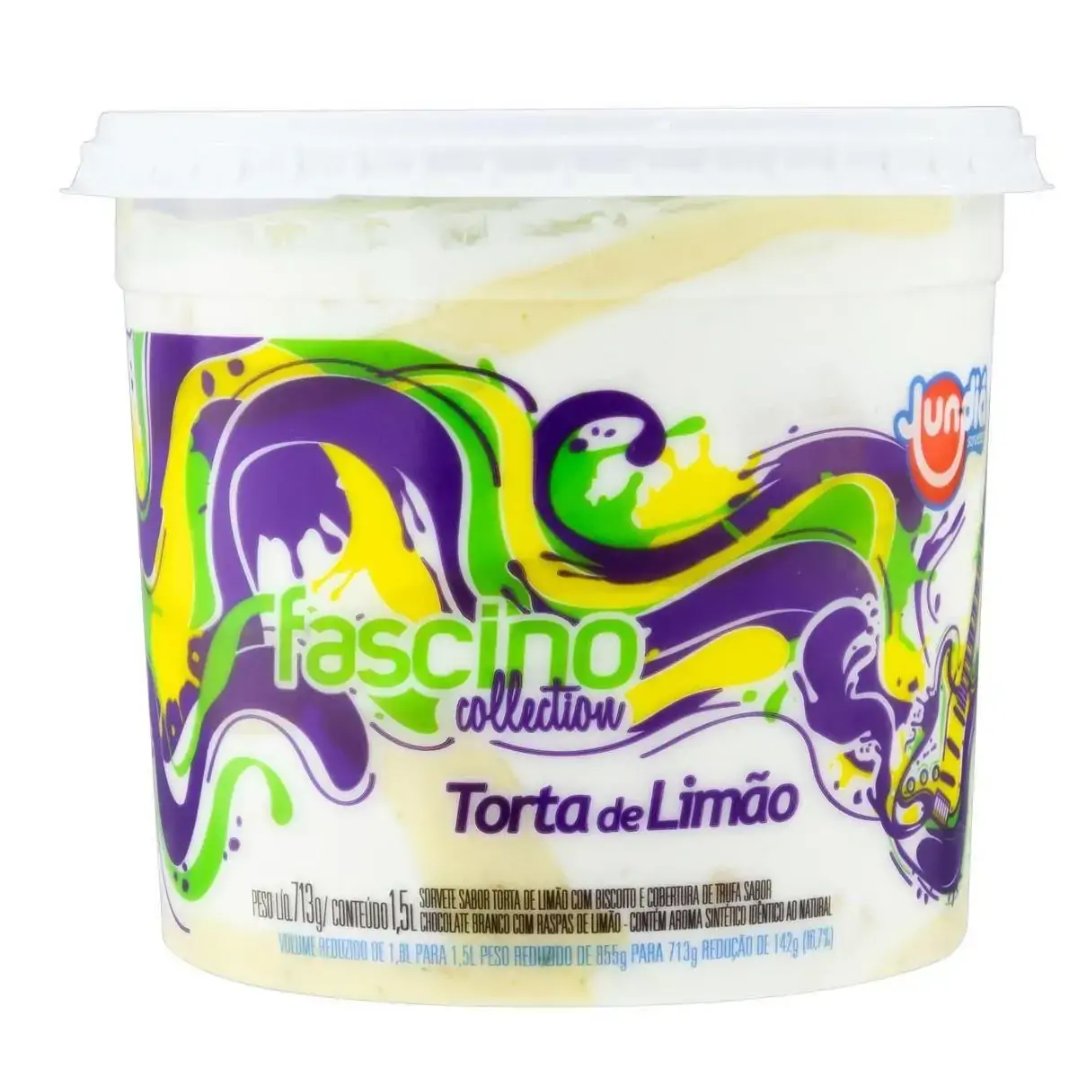 Sorvete Torta de Limão Jundiá Fascino Collection Pote 1,5l