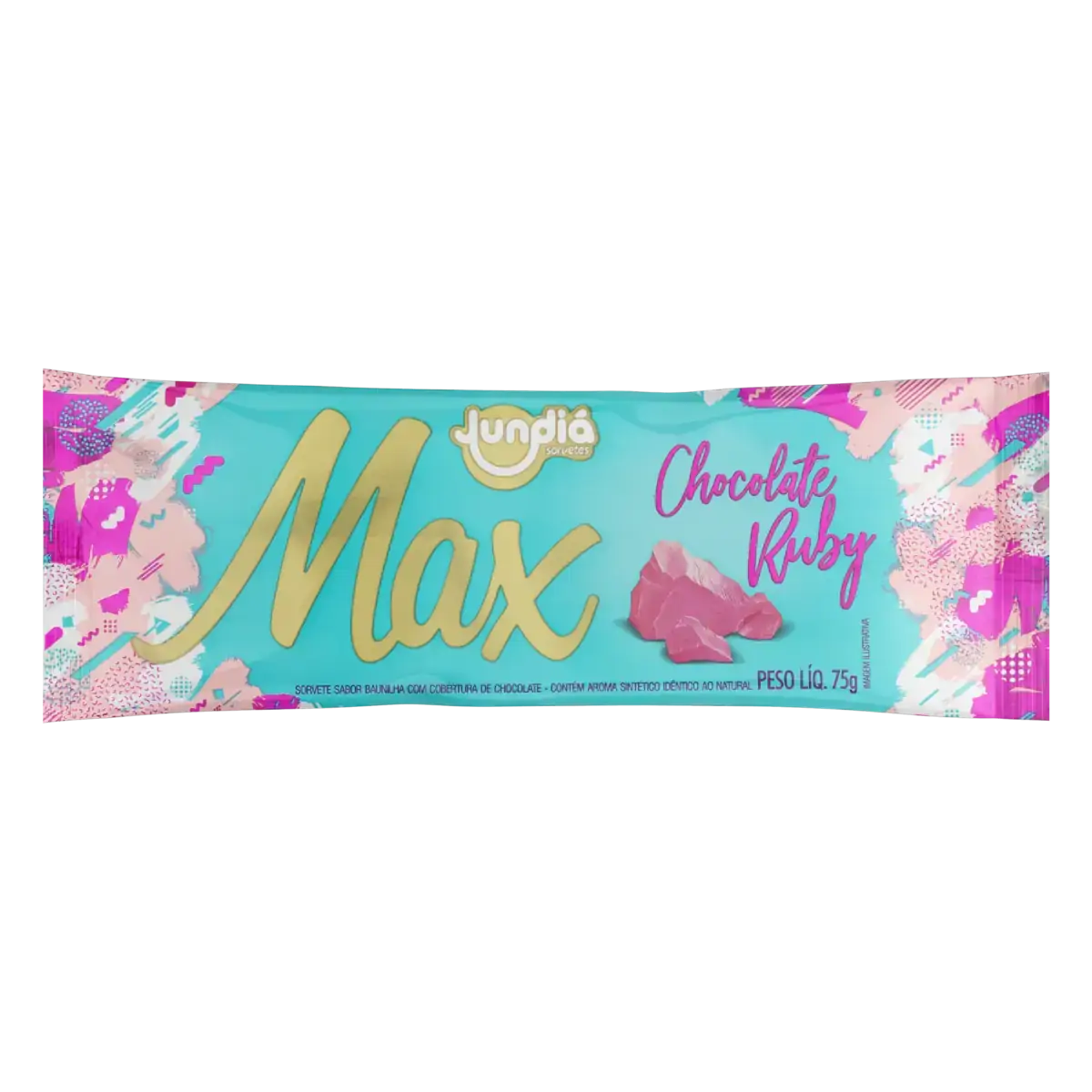 Sorvete Chocolate Ruby Jundiá Max Pacote 75g