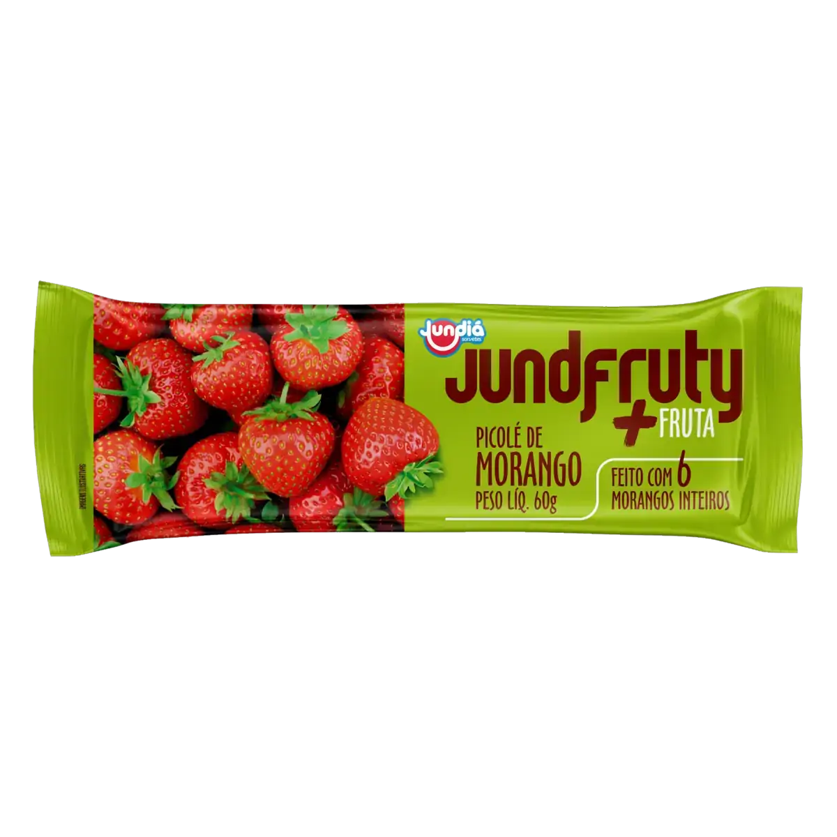 Picolé Morango Jundiá Jundfruty Pacote 60g
