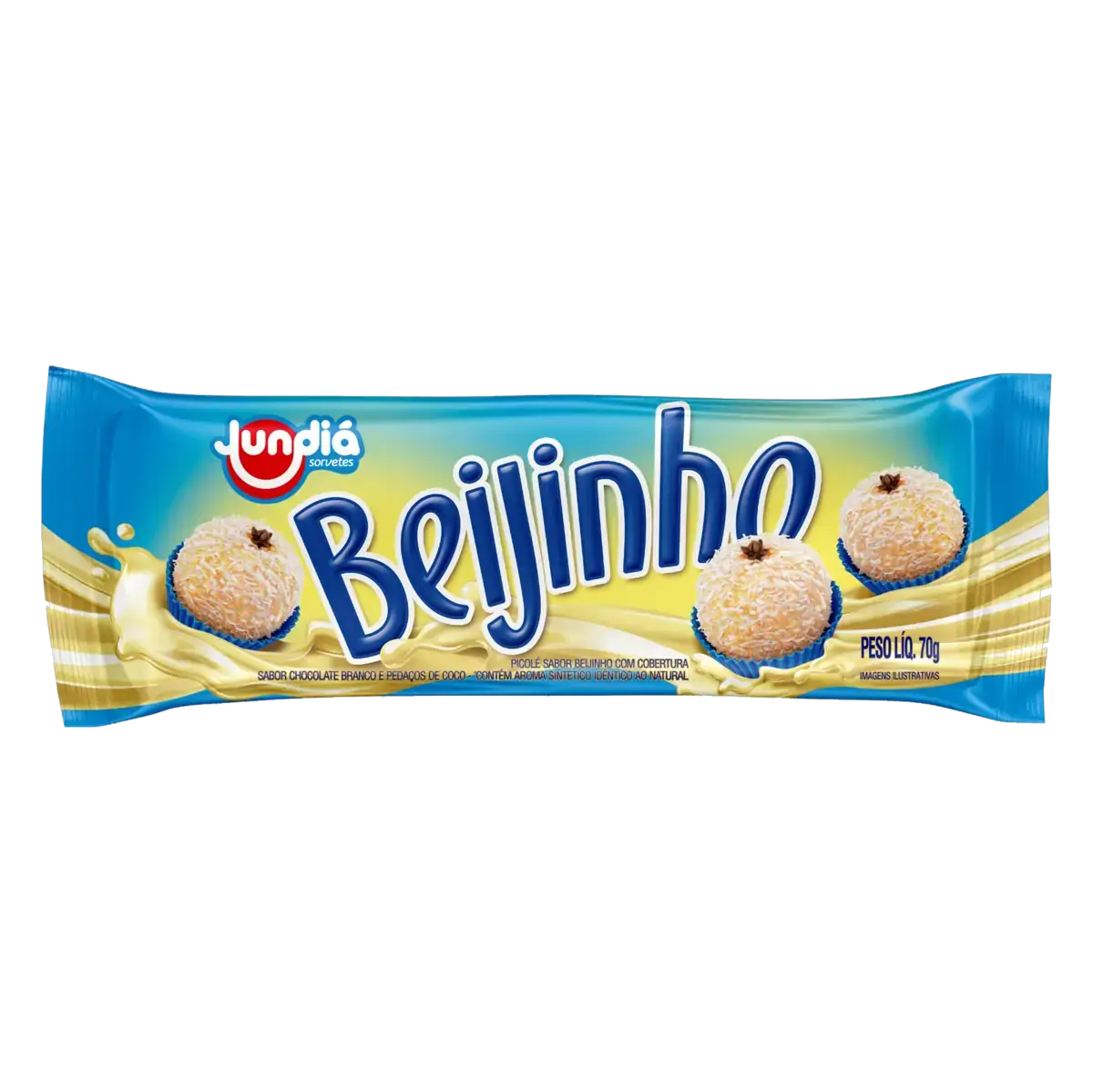 Picolé Beijinho Jundiá Pacote 70g