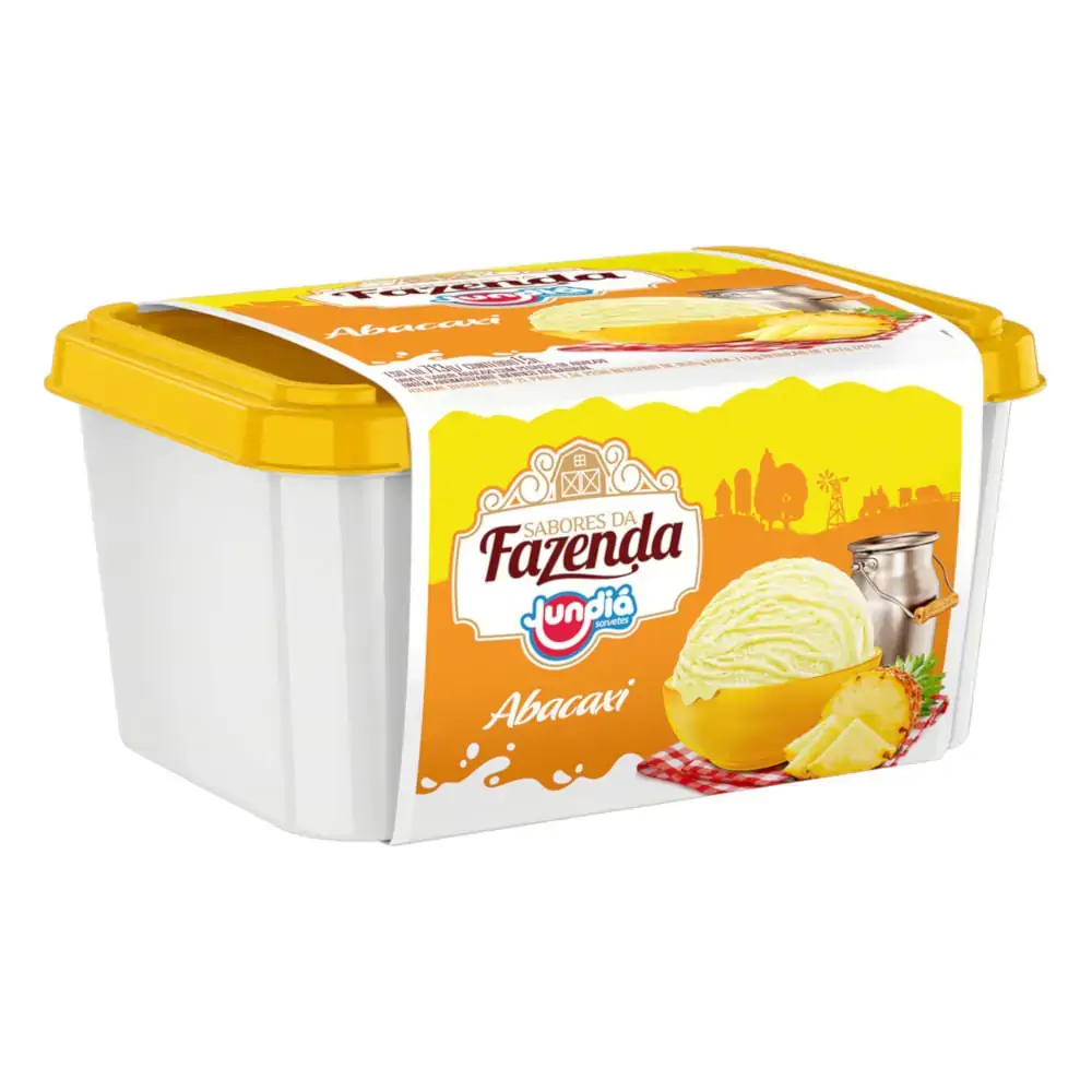 Sorvete Abacaxi Jundiá Sabores Da Fazenda Pote 1,5l
