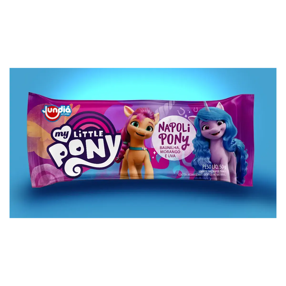 Picolé Napolipony My Little Pony Jundiá Pacote 50g