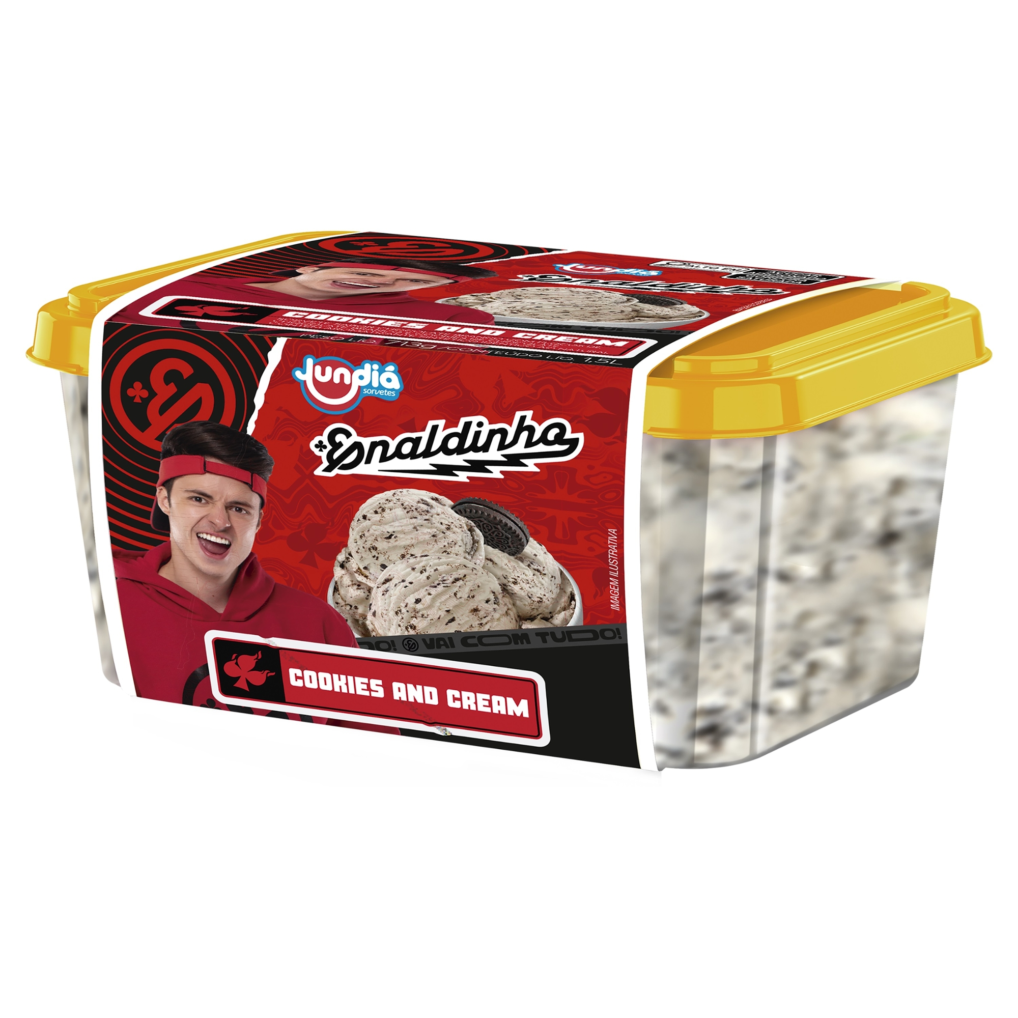 Sorvete Cookies And Cream Enaldinho Jundiá Pote 1,5l