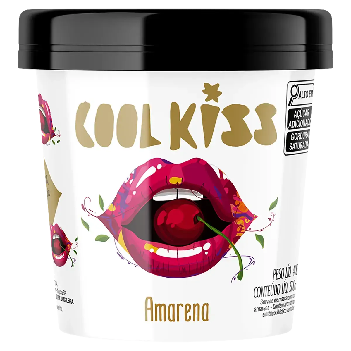 Sorvete Amarena Cool Kiss Pote 500ml