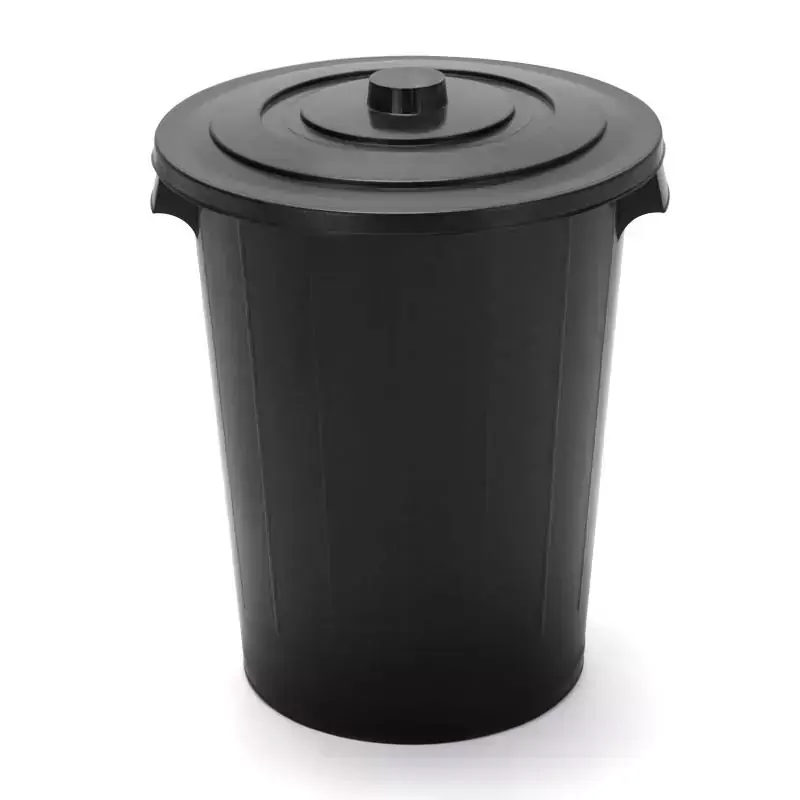 CESTO 60 LTS COM TAMPA PRETO BLACK INJEPLASTEC